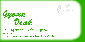 gyoma deak business card